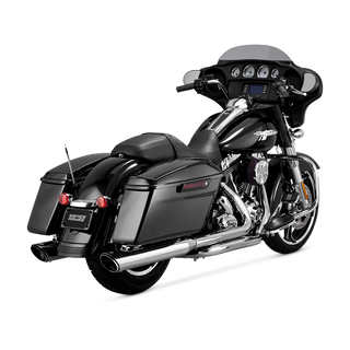 V&H Dresser Duals Black Touring 09-16 (Cvo Models Will Req V16937 Rhs Floorboard Bracket)