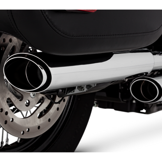 V&H Twin Slash Softail 18-20 (Fits: Heritage + Delux) - Chrome