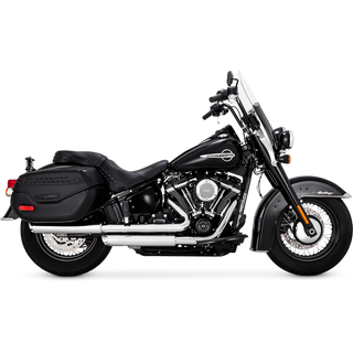 V&H Twin Slash Softail 18-20 (Fits: Heritage + Delux) - Chrome