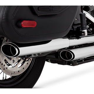 V&H Twin Slash Softail 18-20 (Fits: Heritage + Delux) - Chrome