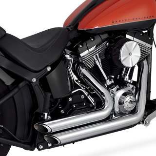 V&H Shortshots Staggered Softail 12-17 (Exc Fxsb/Fxse) - Chrome