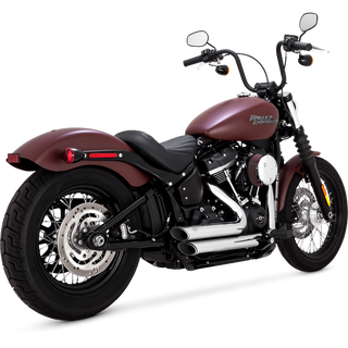 V&H Shortshots Staggered Softail 18-20 (Exc Fatboy/Breakout) - Chrome