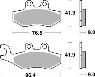 SBS Ceramic Scooter Pad FR-RR - 177HF-