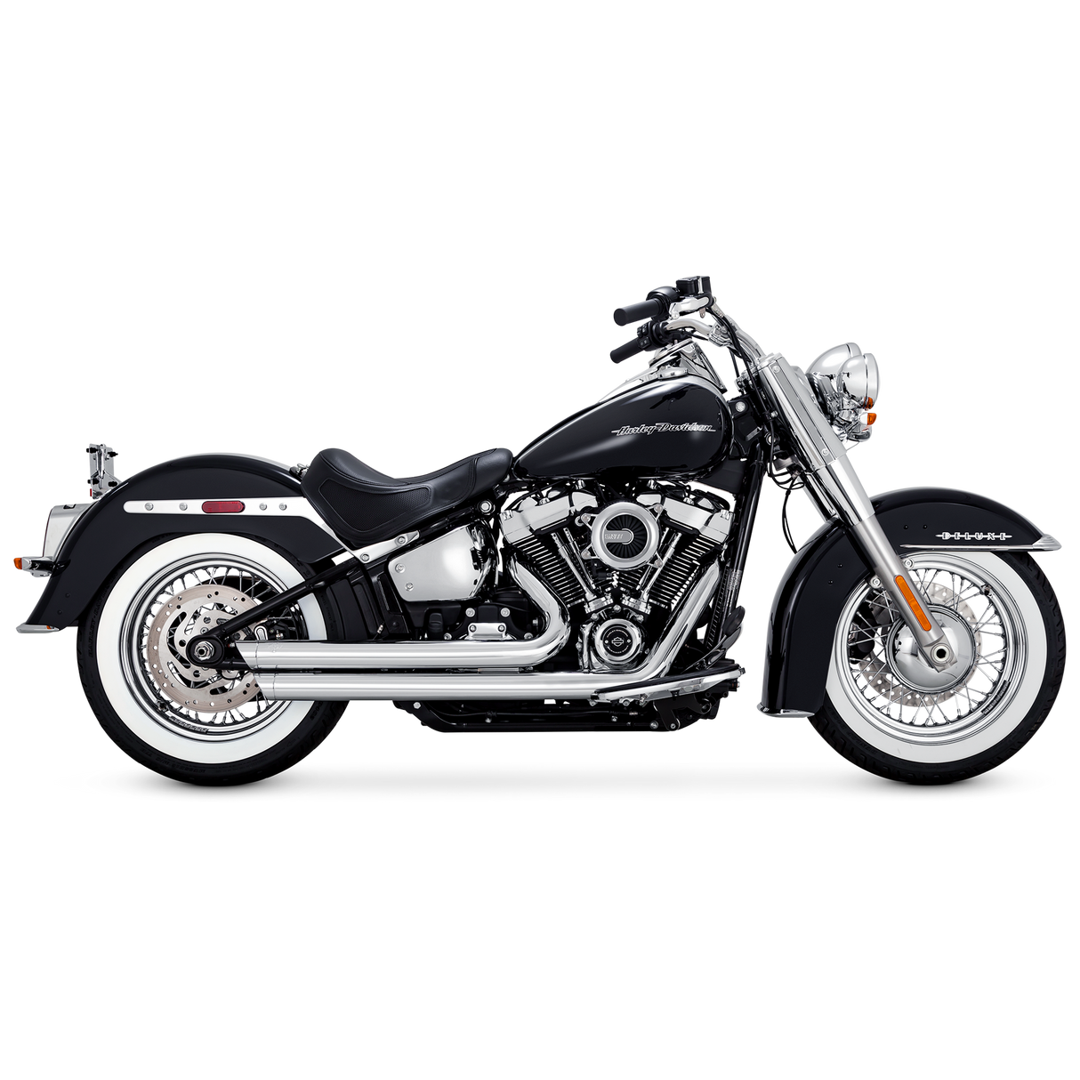 V&H Bigshot Staggered Softail 18-20 (Excl Fxdr/Fxbr/Flfb) - Chrome