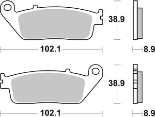 SBS FRICTION - Sinter Rear Scooter Brake Pads - 184MS-