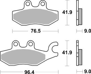 SBS Ceramic Scooter Pad FR-RR - 187HF-