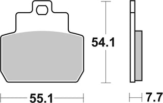 SBS FRICTION - Ceramic Rear Scooter Brake Pads - 191HF-