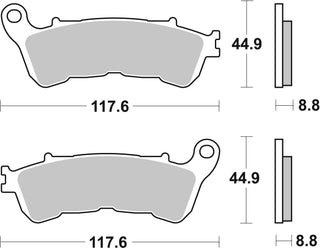 SBS FRICTION - Sinter Front Scooter Brake Pads - 192MS-