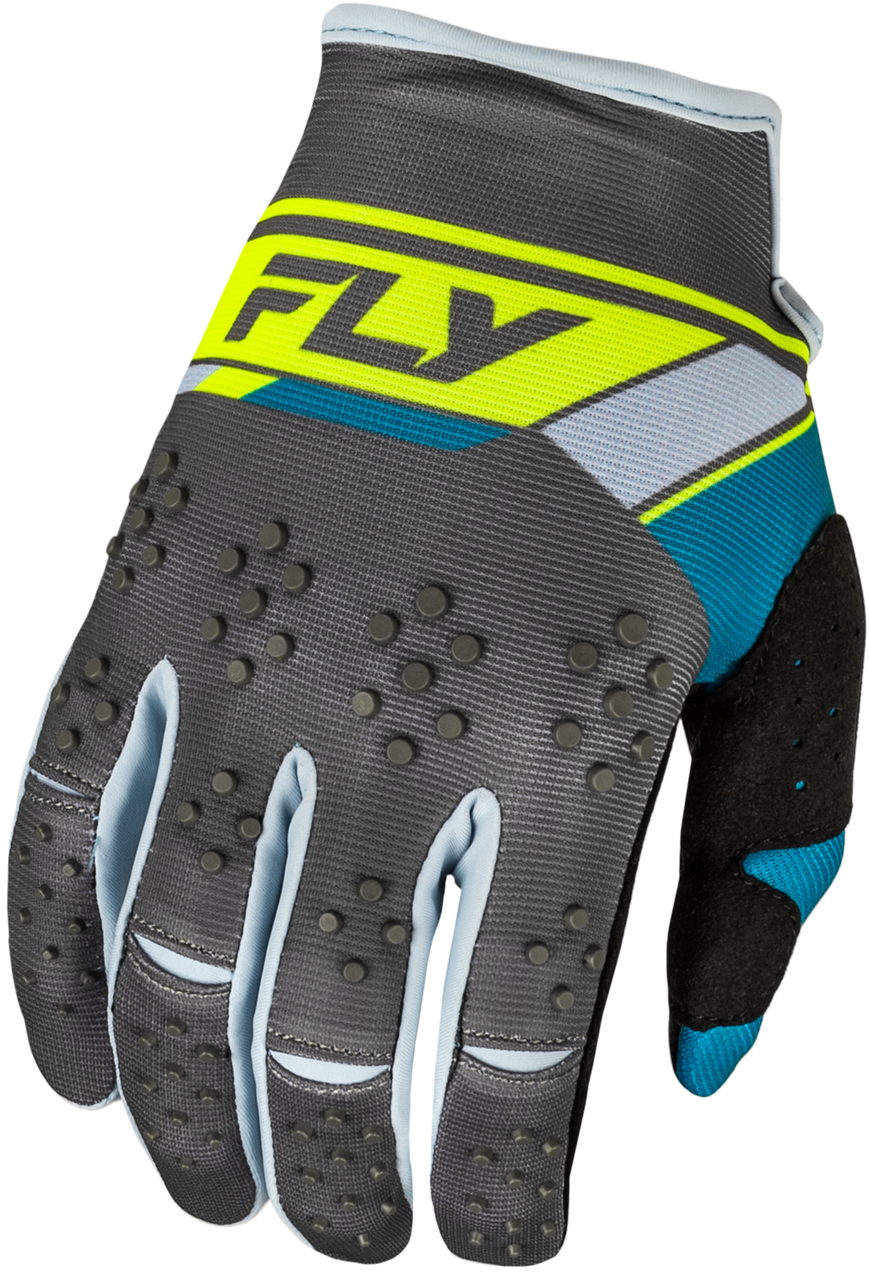 Fly Racing Kinetic Prix 2024 Gloves - Bright Blue Charcoal