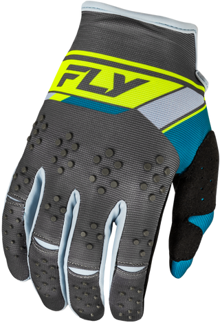 Fly Racing Kinetic Prix 2024 Gloves - Bright Blue Charcoal