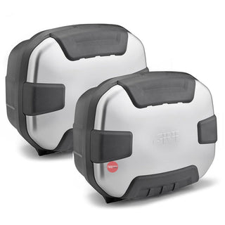 Givi Trekker Pannier Top Box Case 35L Pair - Black/Aluminium