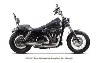 Two Brothers Racing Full-System Harley Davidson Dyna (06-17) Gen 2-Megaphone - Ceramic Black