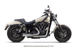 Two Brothers Racing Full-System S/Steel Harley DYNA (06-17) Carbon Tip