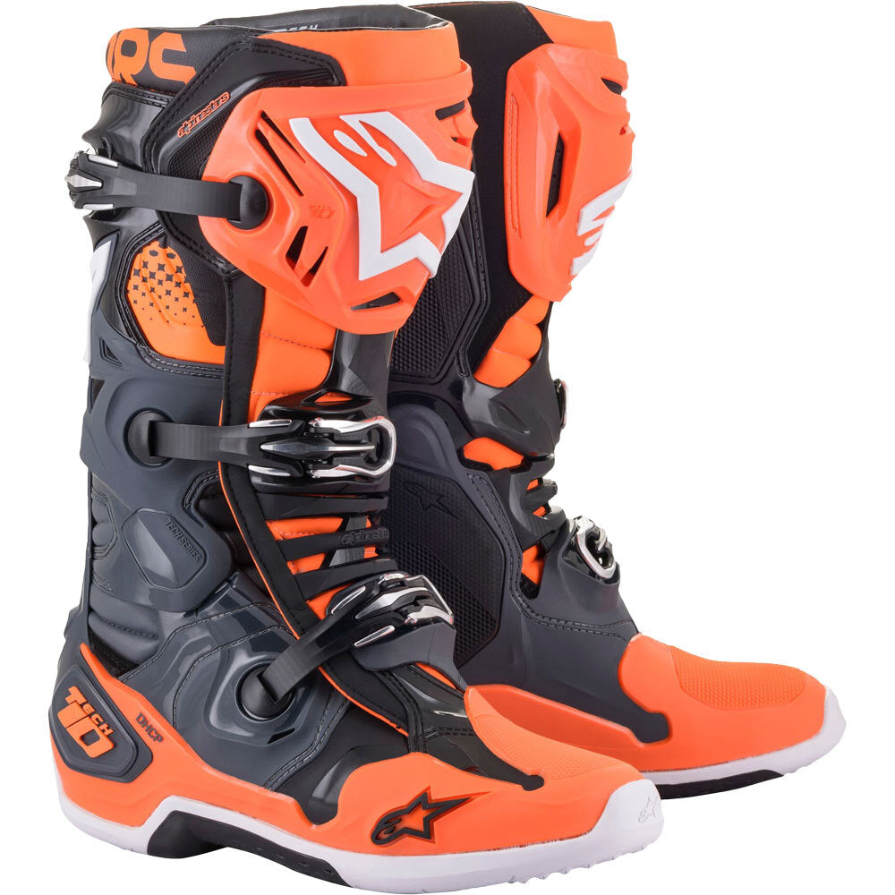 Alpinestars Tech 10 MX Boots - Cool-Grey/Orange