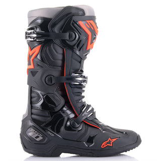 Alpinestars Tech 10 Boots - Black Red Fluro