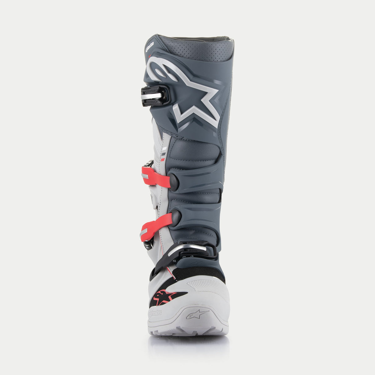 Alpinestars Tech 7 Enduro Boots - Light Gray/Dark Gray/Bright Red