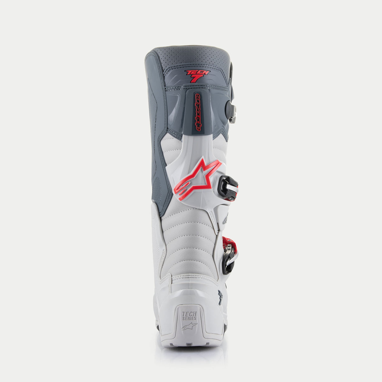 Alpinestars Tech 7 Enduro Boots - Light Gray/Dark Gray/Bright Red