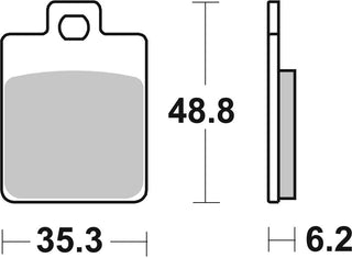 SBS FRICTION - Sinter Front / Rear Scooter Brake Pads - 202MS-