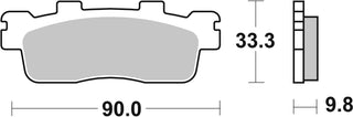 SBS FRICTION - Ceramic Rear Scooter Brake Pads - 204HF-