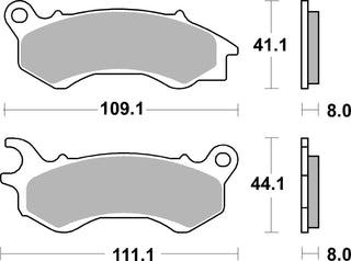 SBS FRICTION - Ceramic Front Brake Pads - 205HF-