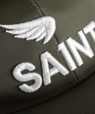 Saint 3D Logo Mesh Snapback Khaki