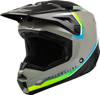 Fly Racing Youth Kinetic Vision Helmet - Grey/Black