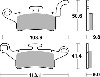 SBS FRICTION - Ceramic Front Brake Pads - 208HF-