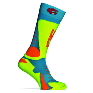 SIDI Tech Tony Casual Socks - Light Blue/Yellow Fluro