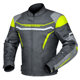 Dririder Grid Men's Motorcycle Jacket - Black/Yellow