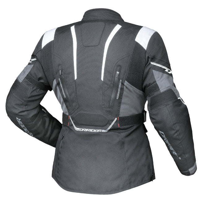 Dririder Apex 5 Ladies Motorcycle Jacket - Black/White/Grey