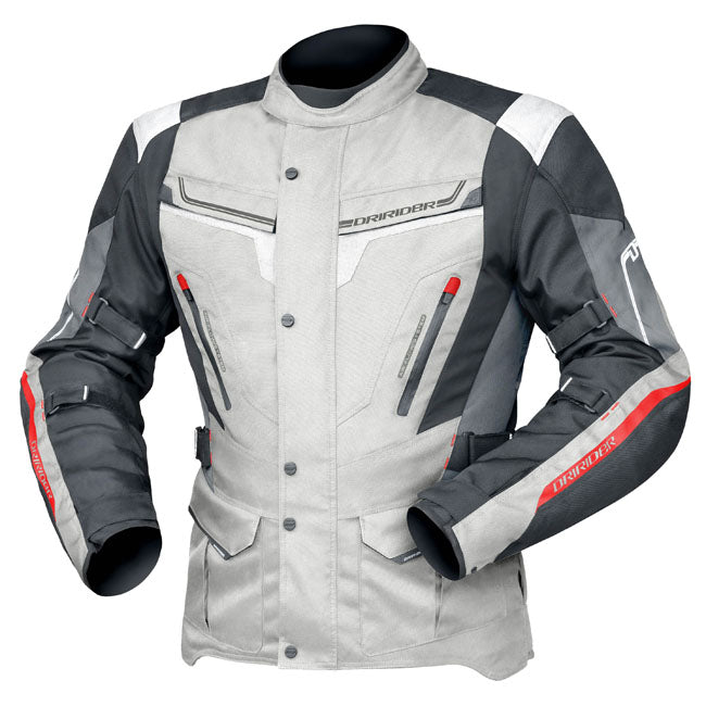 Dririder Apex 5 Men's Motorcycle Jacket - Grey/White/Black