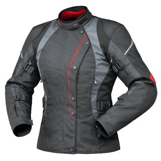 Dririder Vivid 2 Ladies Motorcycle Jacket - Ruby-Black/Red