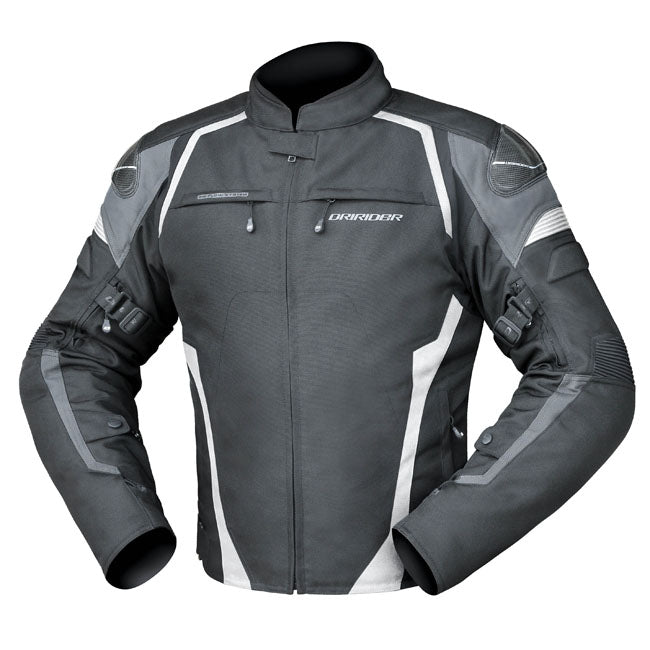 Dririder Sprint Men's Motorcycle Jacket - Black/White/Grey