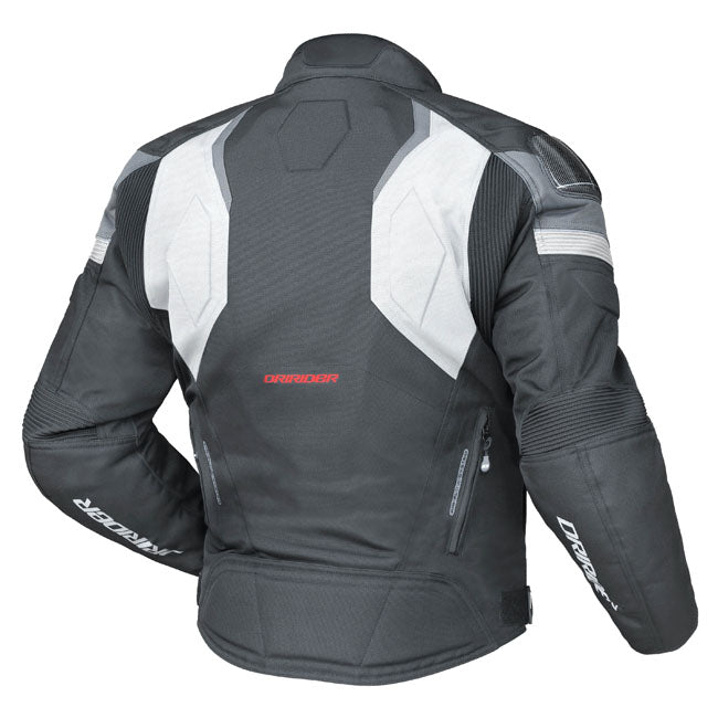 Dririder Sprint Men's Motorcycle Jacket - Black/White/Grey