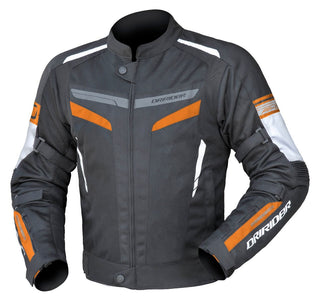 Dririder Air-Ride 5 Men's Motorcycle Jacket - Black/White/Orange