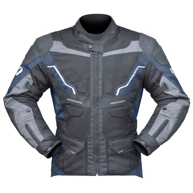 Dririder Nordic 4 Airflow Men's   Motorcycle Jacket - Black/Cobalt Blue