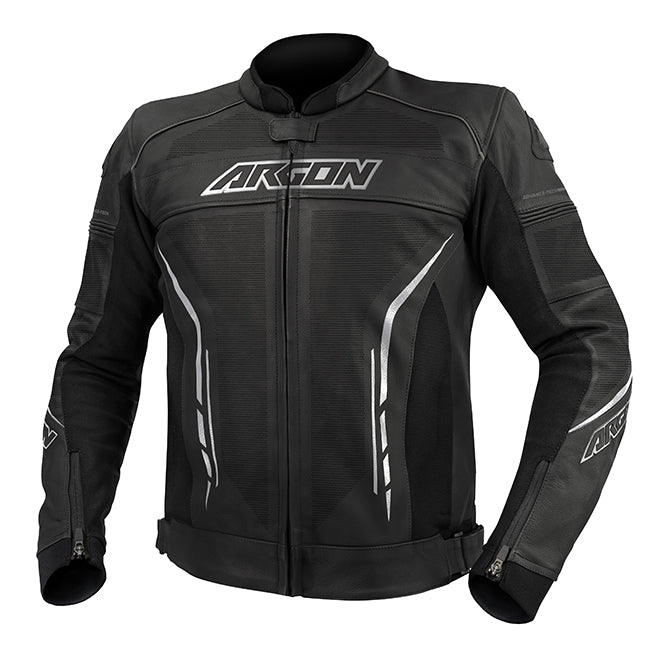 Argon Scorcher Perforated Motorcycle Jacket - Black/White