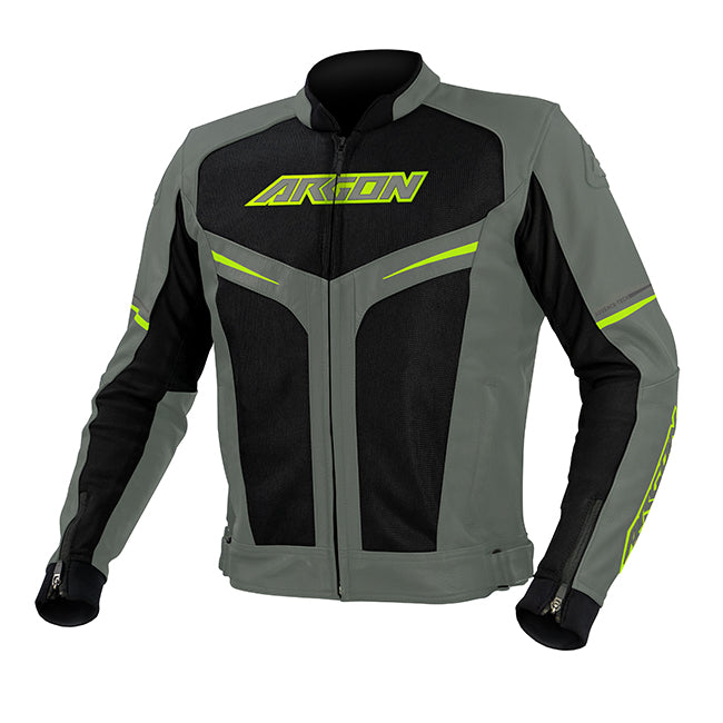 Argon Fusion Motorcycle Jacket - Grey/Lime