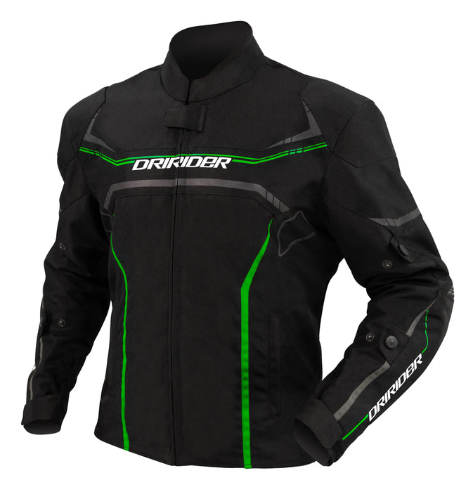 Dririder Origin Motorcycle Jacket - Black/Green