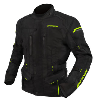 Dririder Compass 4 Motorcycle Jacket - Black/Hi-Vis