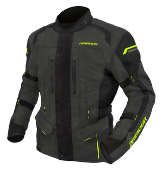 Dririder Compass 4 Motorcycle Jacket - Grey/Hi-Vis