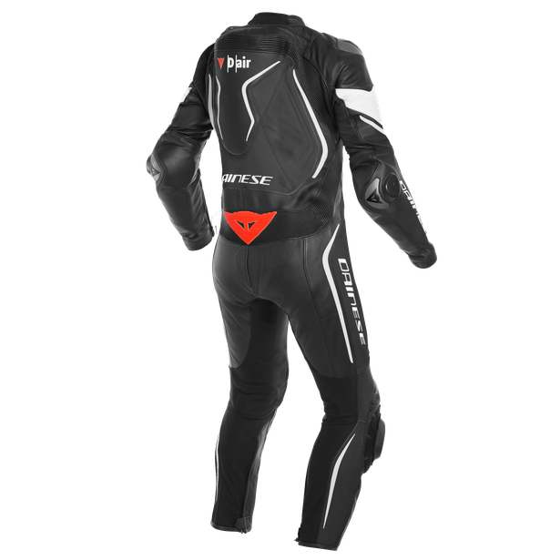 Dainese Misano 2 D-Air 1Piece Performace Leather Suit - Black/Black/White