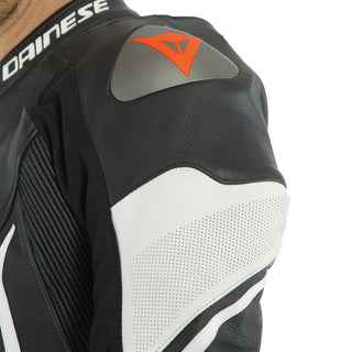 Dainese Misano 2 D-Air 1Piece Performace Leather Suit - Black/Black/White