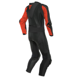 Dainese Laguna Seca 5 1Piece Performace Leather Suit - Black/Fluo Red