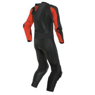 Dainese Laguna Seca 5 1Piece Performace Leather Suit - Black/Fluo Red