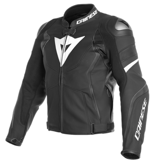 Dainese Avro 4 Leather Jacket -Black-Matt/Black-Matt/White