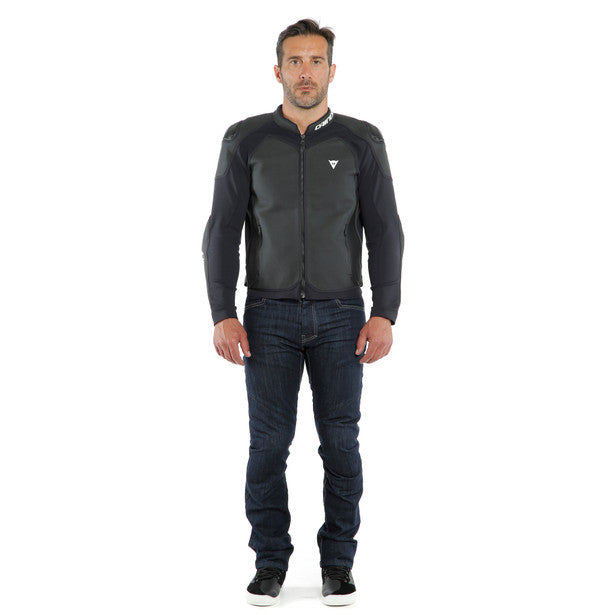 Dainese Intrepida Performance Leather Jacket - Black-Matt/Black-Matt/Black-Matt