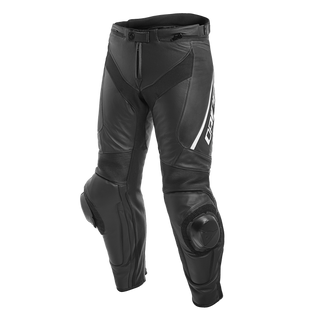 Dainese Delta 3 Performance Leather Pants - Black/Black/White