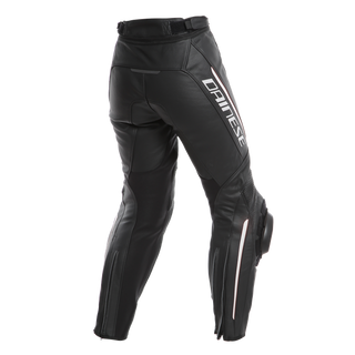 Dainese Delta 3 Lady Leather Pants - Black/Black/White