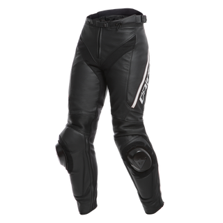 Dainese Delta 3 Lady Leather Pants - Black/Black/White